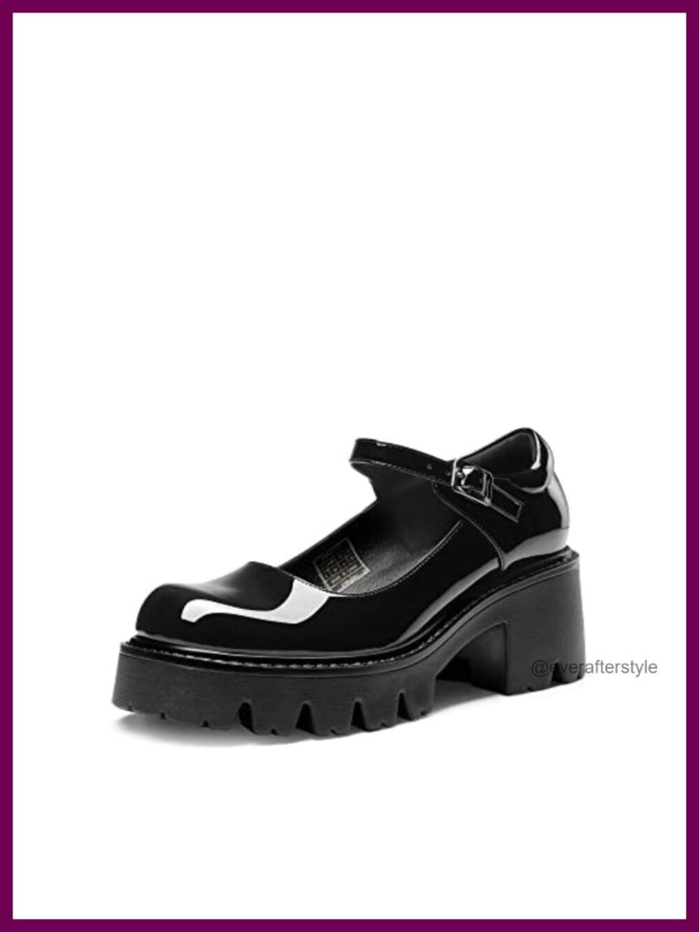 Women's Mary Jane Platform Pumps Chunky Block Heel Buckle Ankle Strap Round Toe